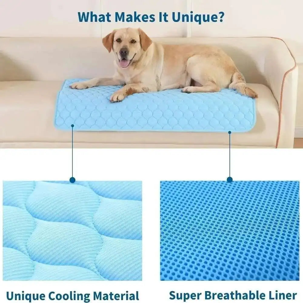 Cooling Dog Mat Summer Pad Mat for Dogs Cat Ice Silk Blanket Sofa Breathable Pet Dog Bed Summer Washable for Small Large Dog Cat