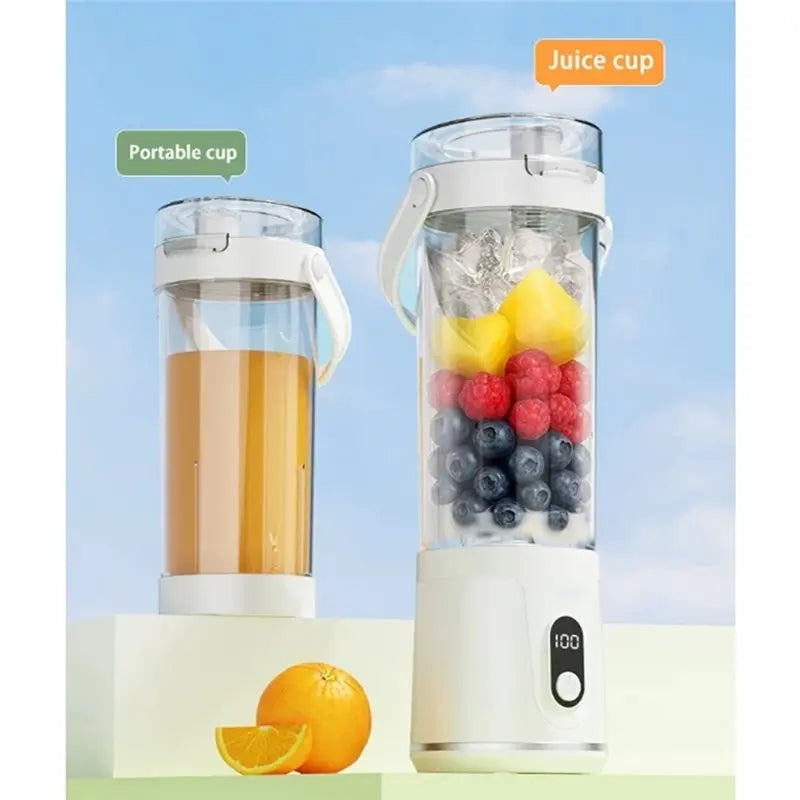 A83G-Portable Electric Juicer Small Household Rechargeable with Digital Display Vegetables Fruit Blender Juice Cup